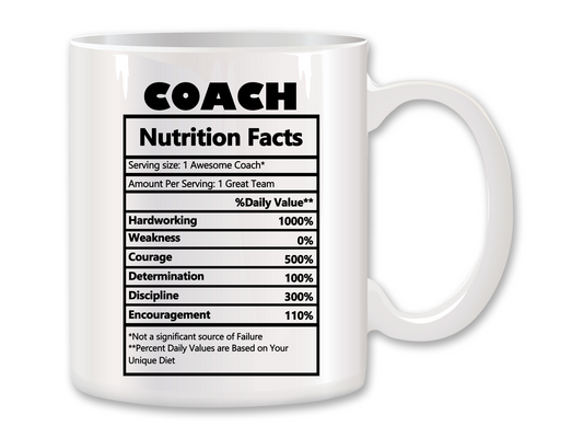 Coach Nutrition Facts Coffee Mug