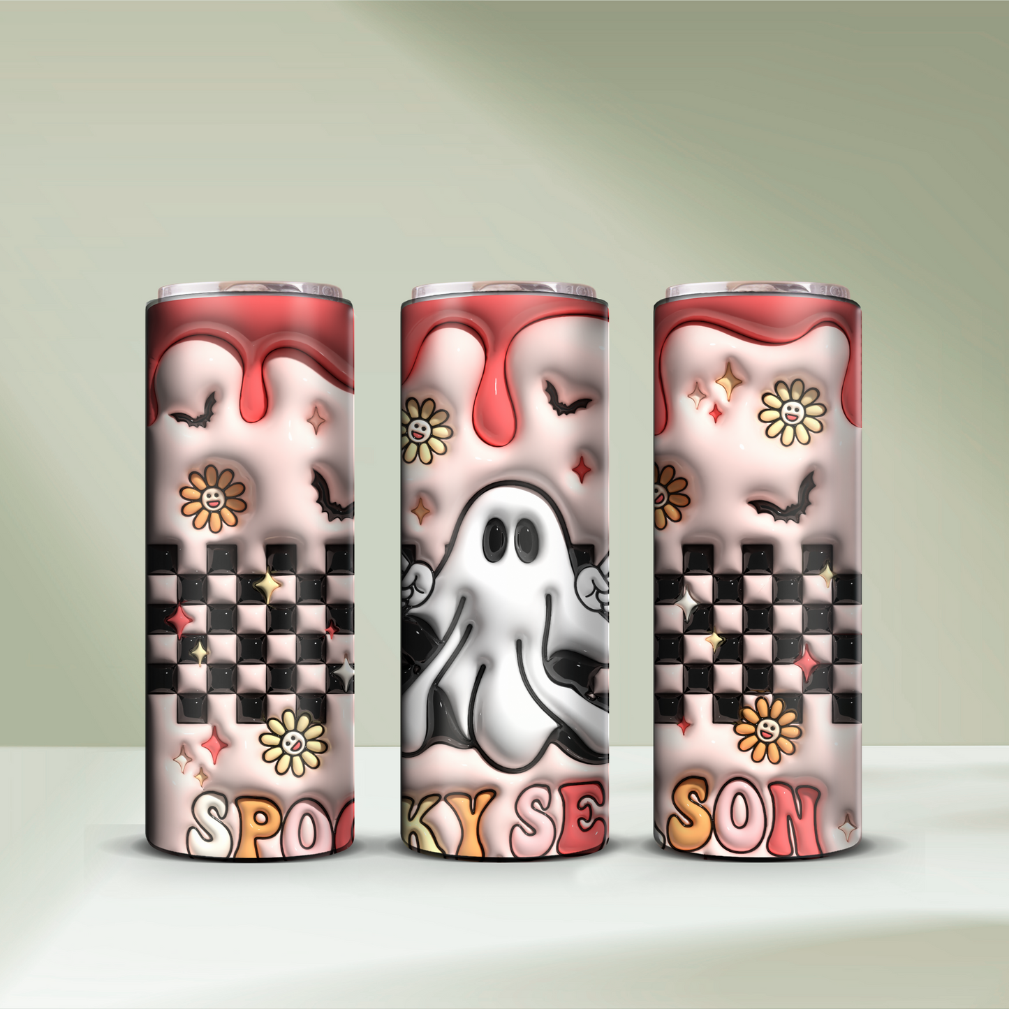 Spooky Season Pink 3D Tumbler