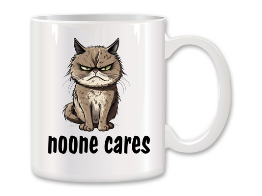 Noone Cares Cat Coffee Mug