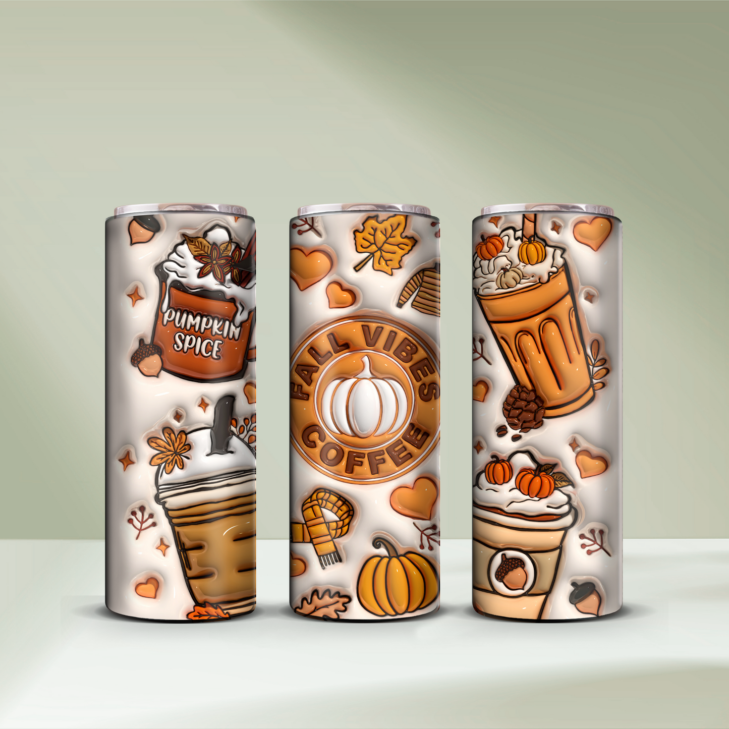 Fall Vibes 3D Tumbler