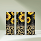 Black Leopard Sunflower Tumbler