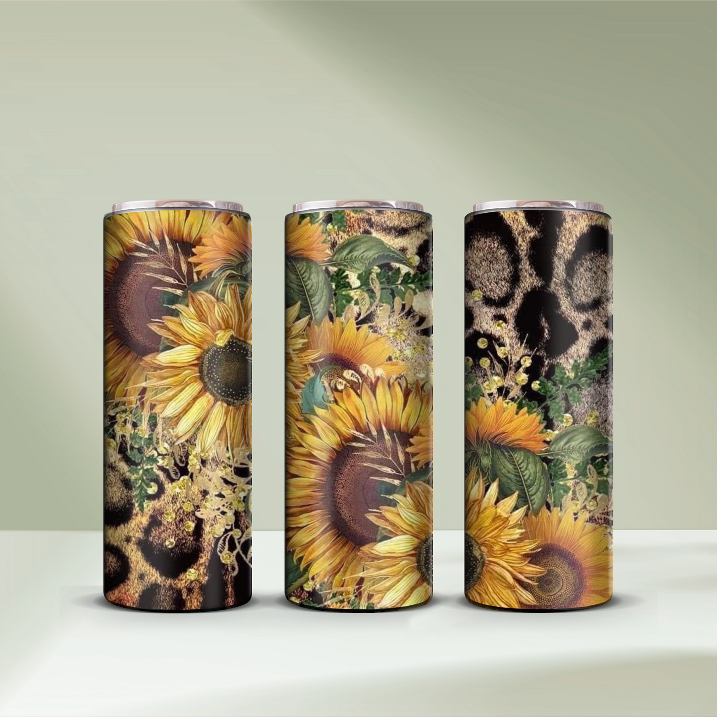 Sunflower Leopard Tumbler