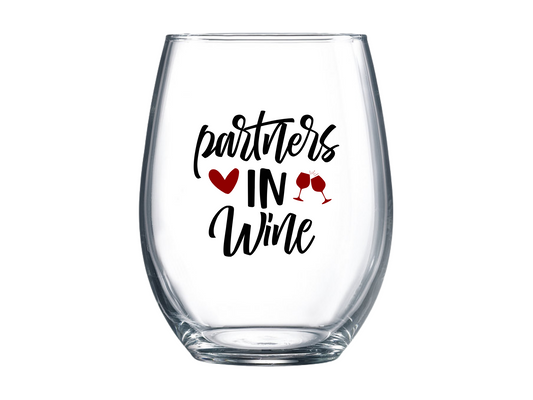 Partners in Wine Stemless Wine Glass