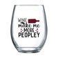 Wine Make Me More Peopley Stemless Wine Glass