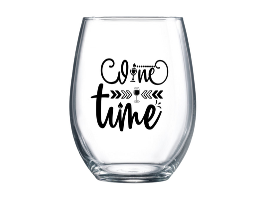 Wine Time Stemless Wine Glass