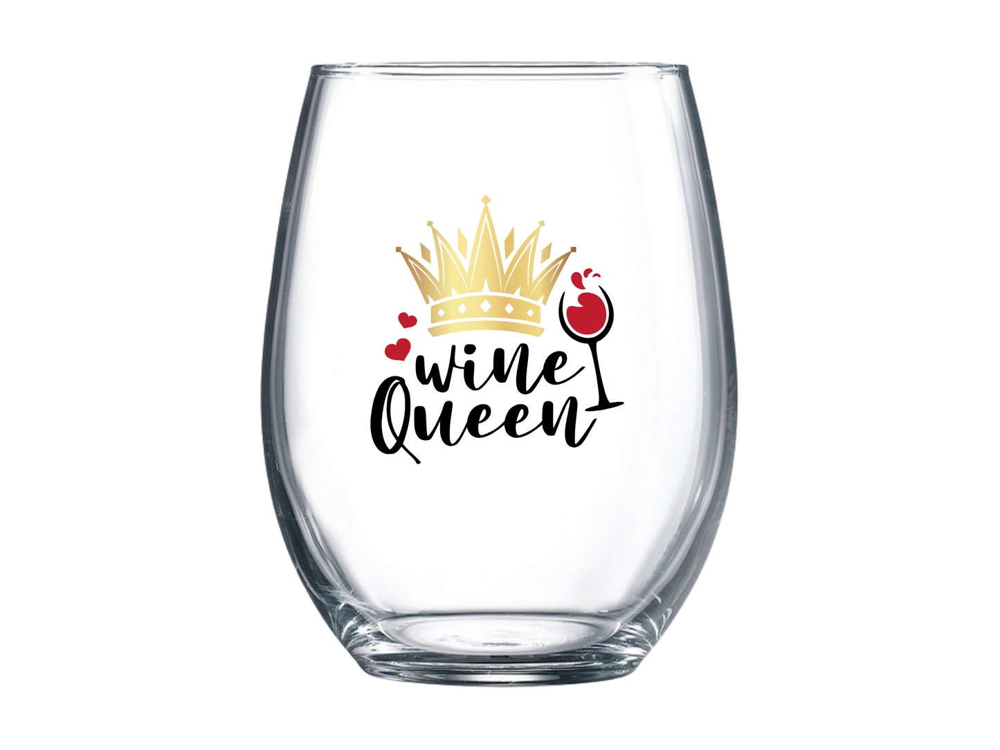 Wine Queen Stemless Wine Glass