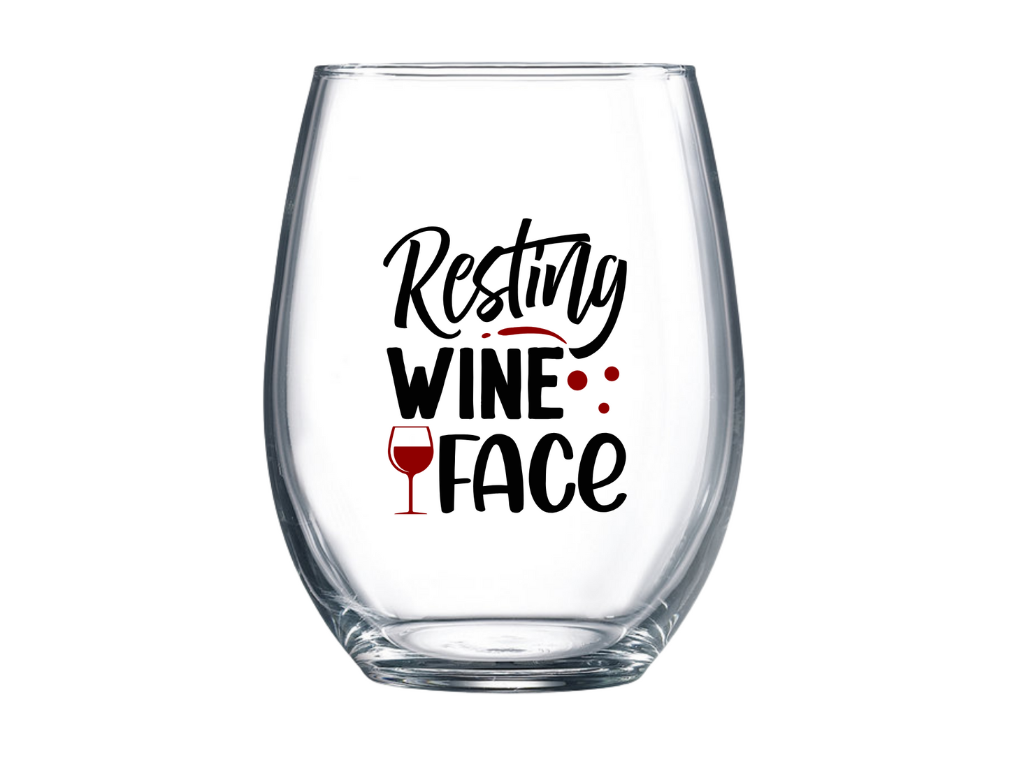 Resting Wine Face Stemless Wine Glass