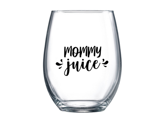 Mommy Juice Stemless Wine Glass