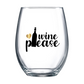 Wine Please Stemless Wine Glass