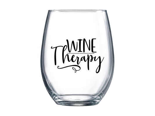 Wine Therapy Stemless Wine Glass