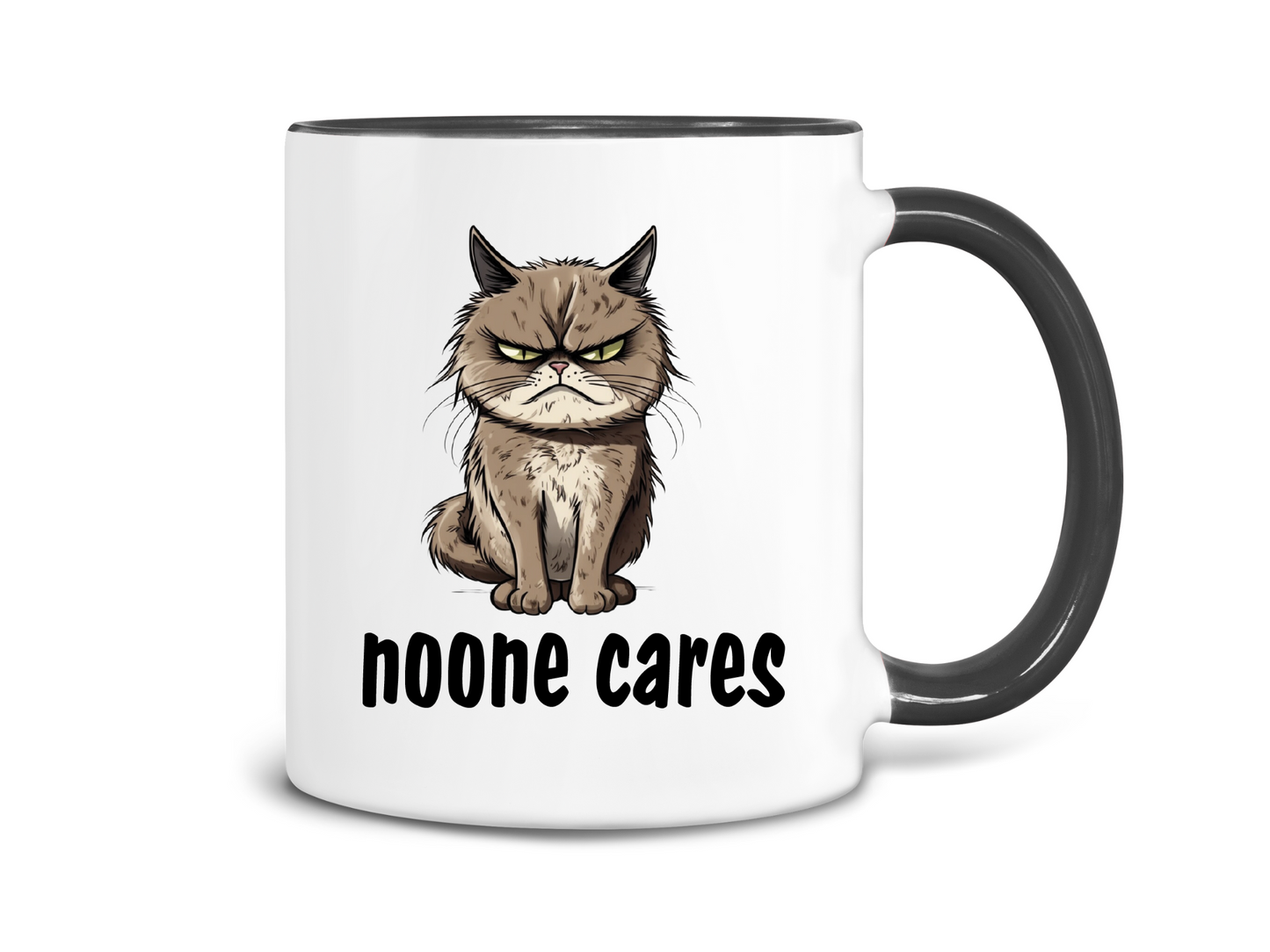 Noone Cares Cat Coffee Mug