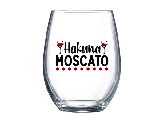 Hakuna Moscato Stemless Wine Glass