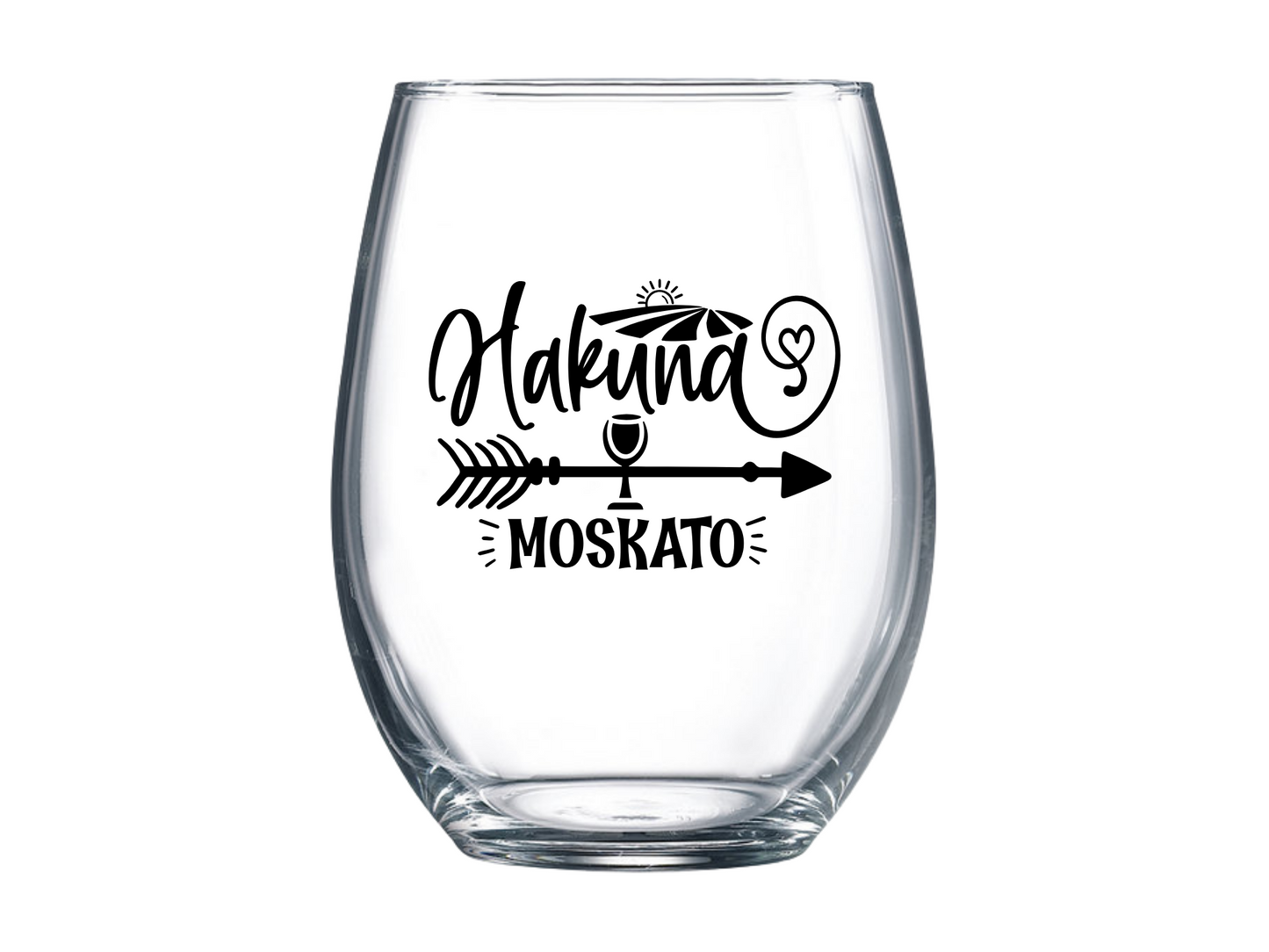 Hakuna Moskato Stemless Wine Glass