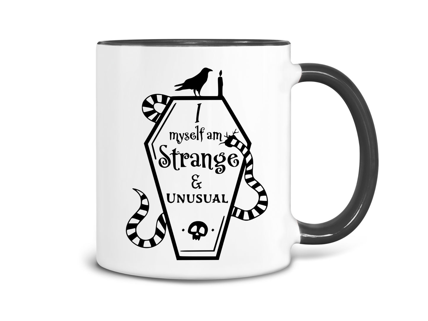 I Myself am Strange & Unusual Coffin Coffee Mug