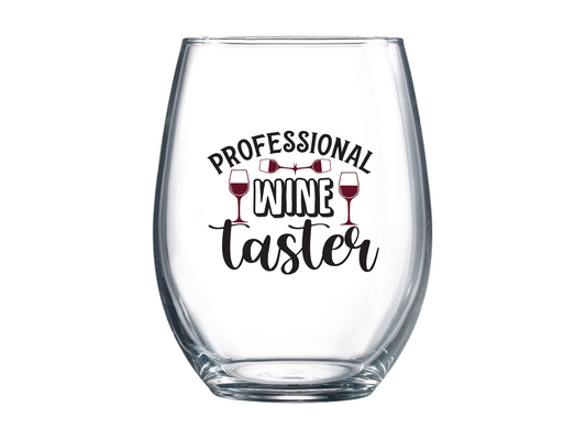 Professional Wine Taster Stemless Wine Glass