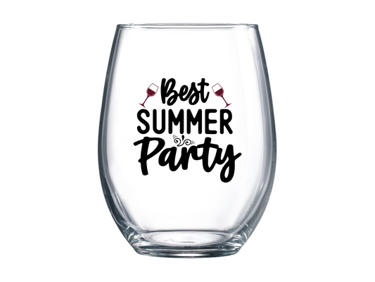 Best Summer Party Stemless Wine Glass