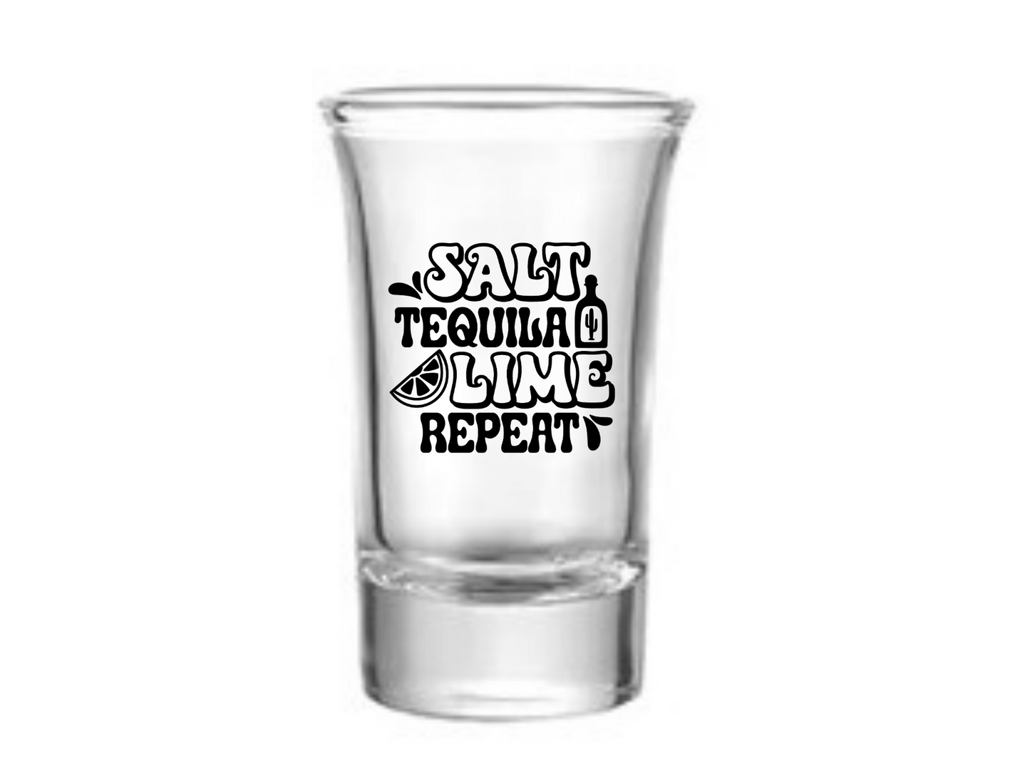 Salt Tequila Lime Repeat Shot Glass