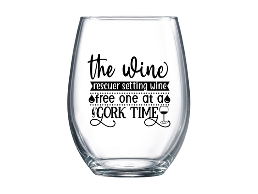 The Wine Rescuer Stemless Wine Glass