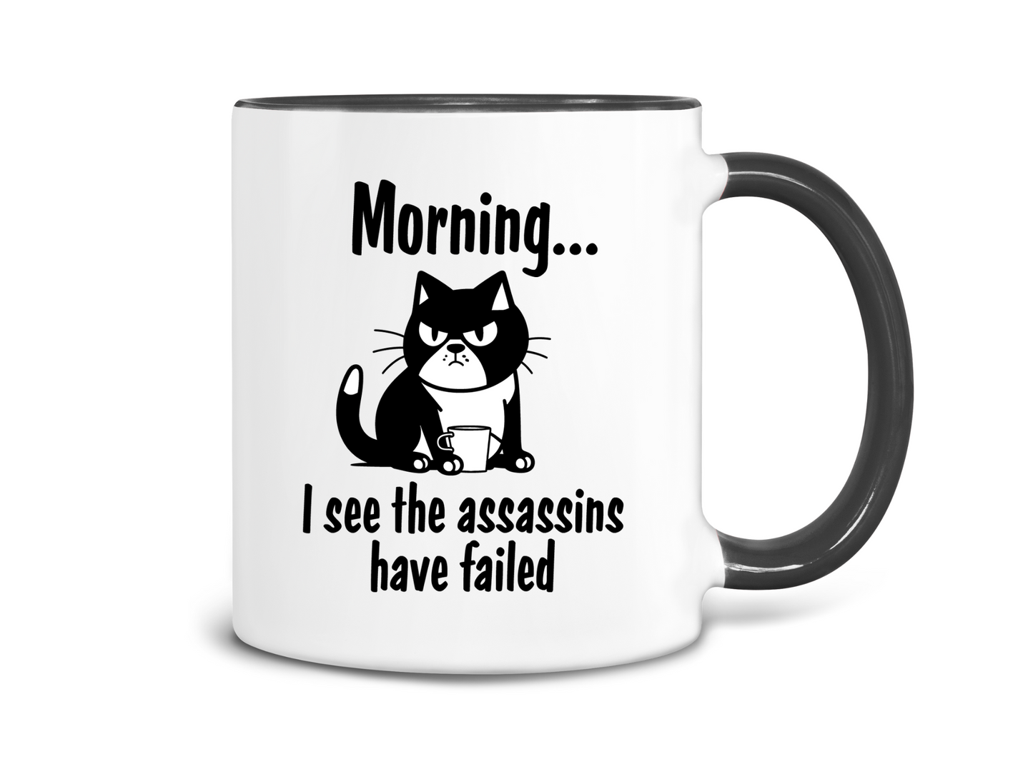 I See the Assassins Have Failed Cat Coffee Mug