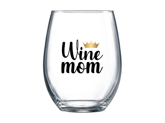 Wine Mom Stemless Wine Glass