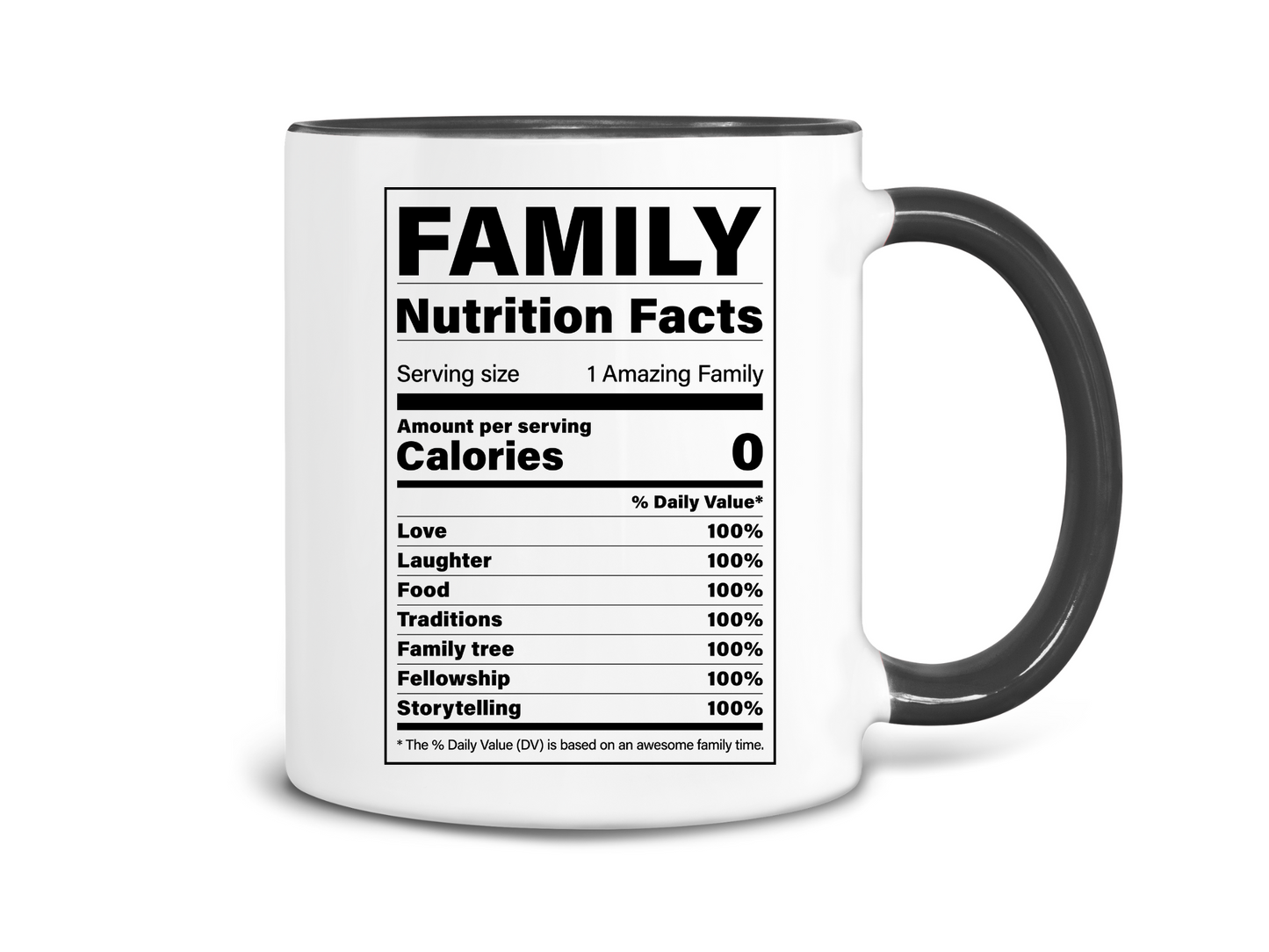 Family Nutrition Facts Coffee Mug