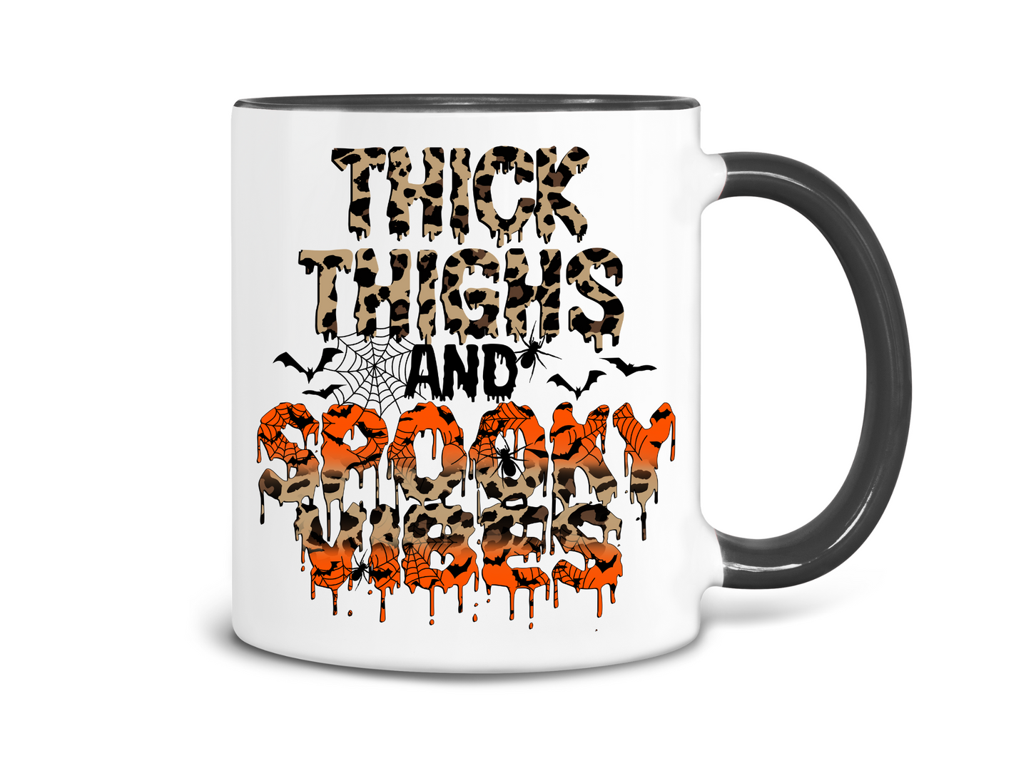 Thick Thighs and Spooky Vibes Coffee Mug