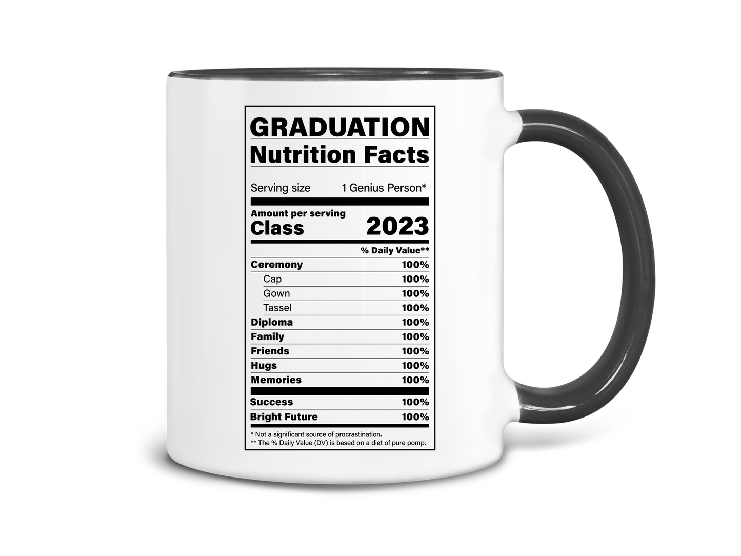 Graduation Nutrition Facts Coffee Mug