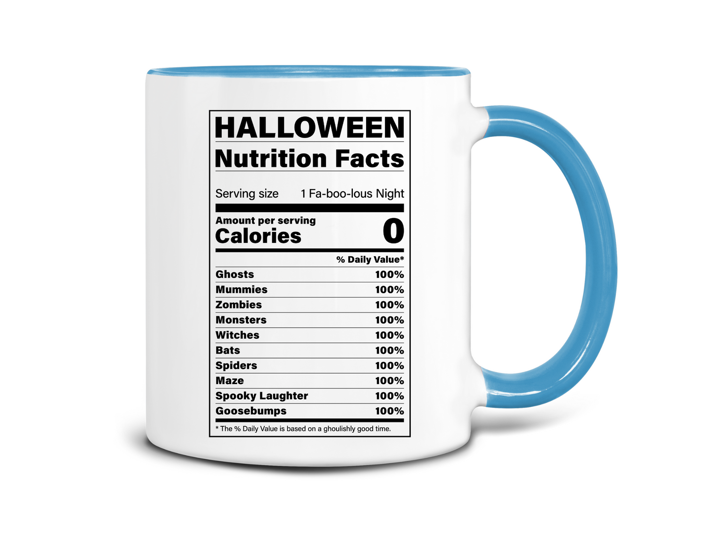 Halloween Nutrition Facts Coffee Mug