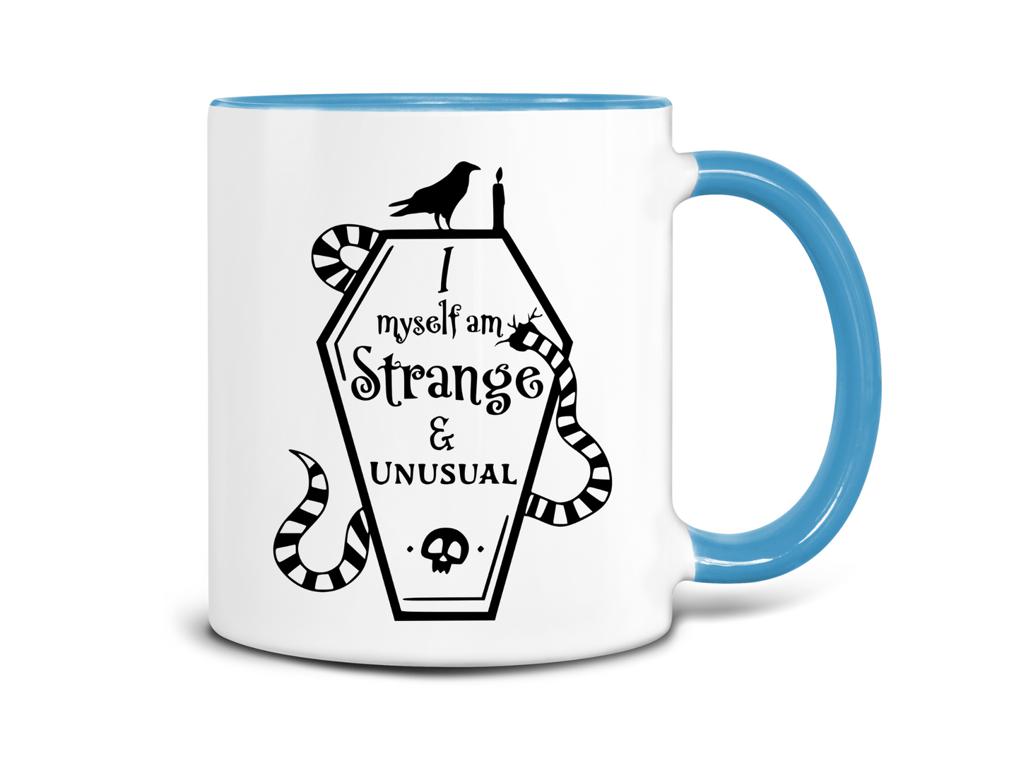 I Myself am Strange & Unusual Coffin Coffee Mug