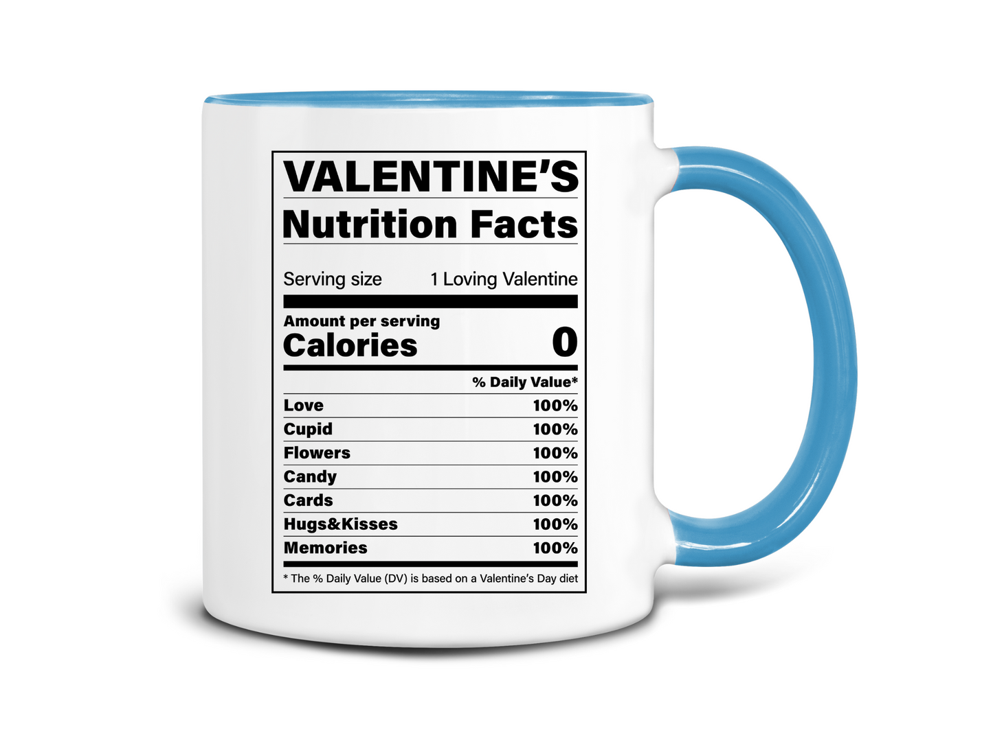 Valentine's Nutrition Facts Coffee Mug