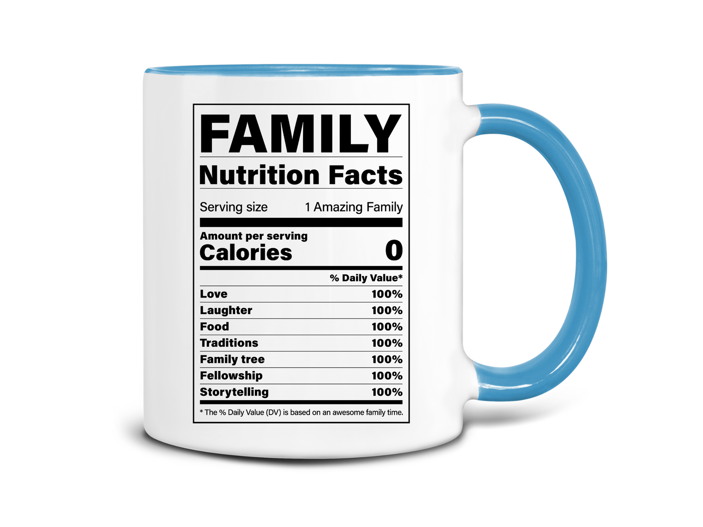 Family Nutrition Facts Coffee Mug