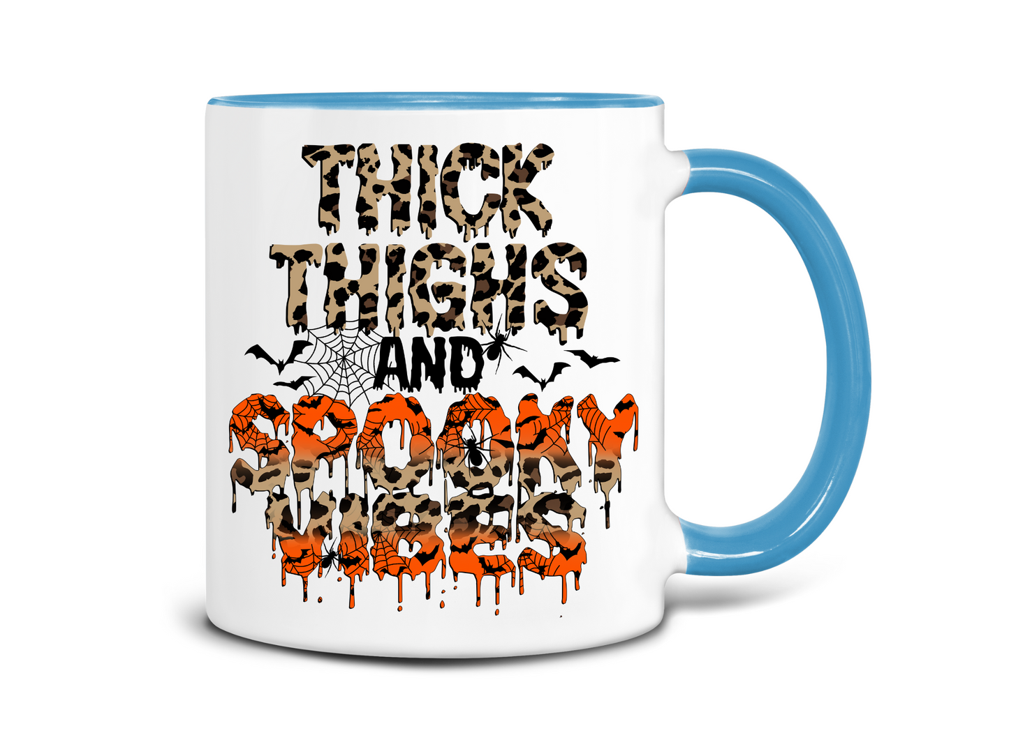 Thick Thighs and Spooky Vibes Coffee Mug