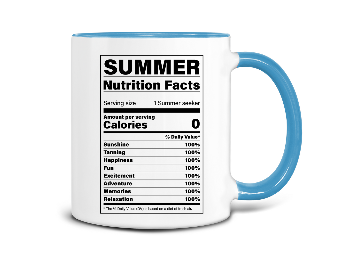 Summer Nutrition Facts Coffee Mug