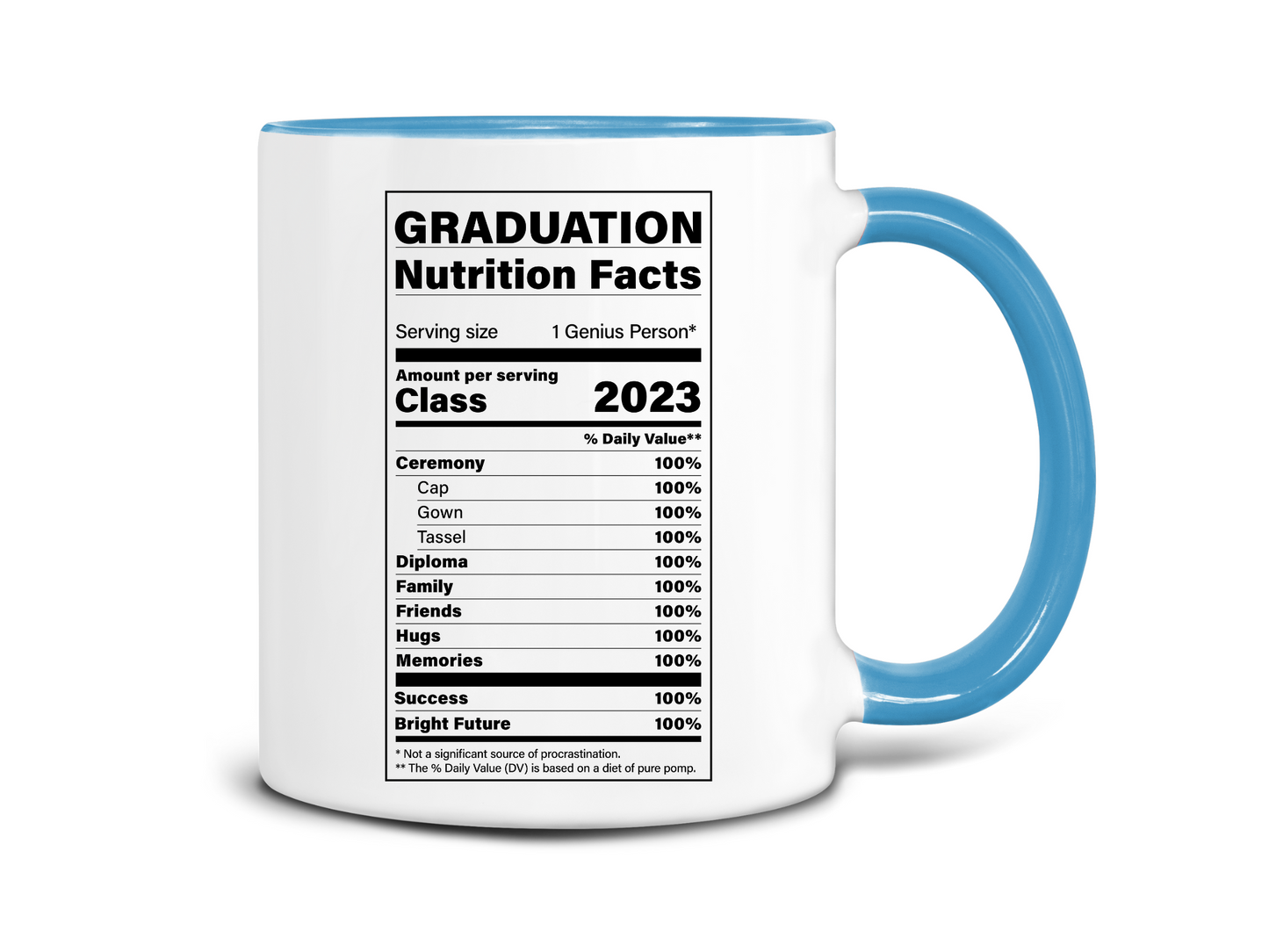 Graduation Nutrition Facts Coffee Mug