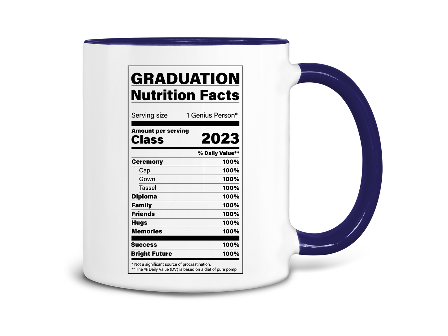 Graduation Nutrition Facts Coffee Mug