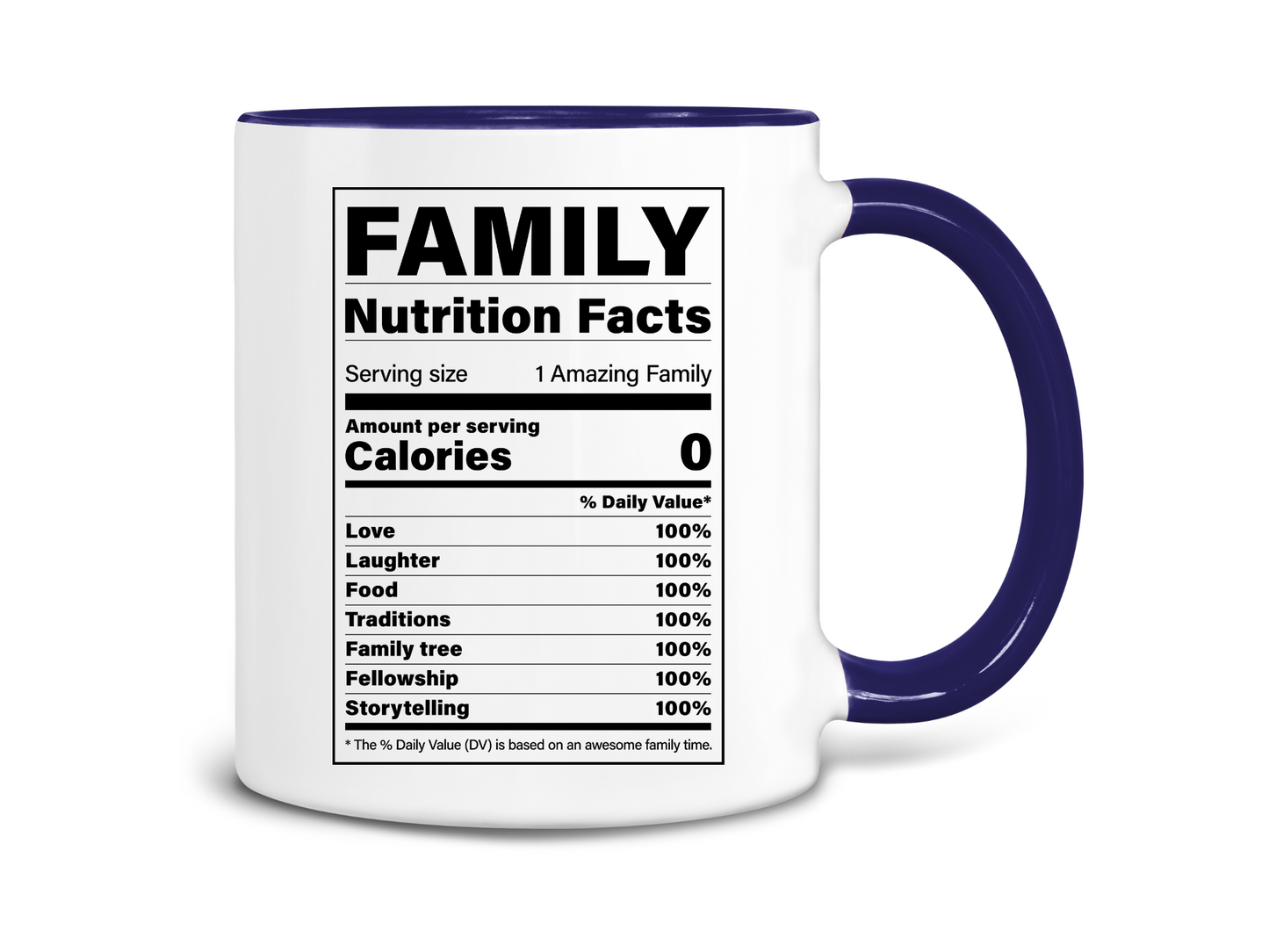 Family Nutrition Facts Coffee Mug