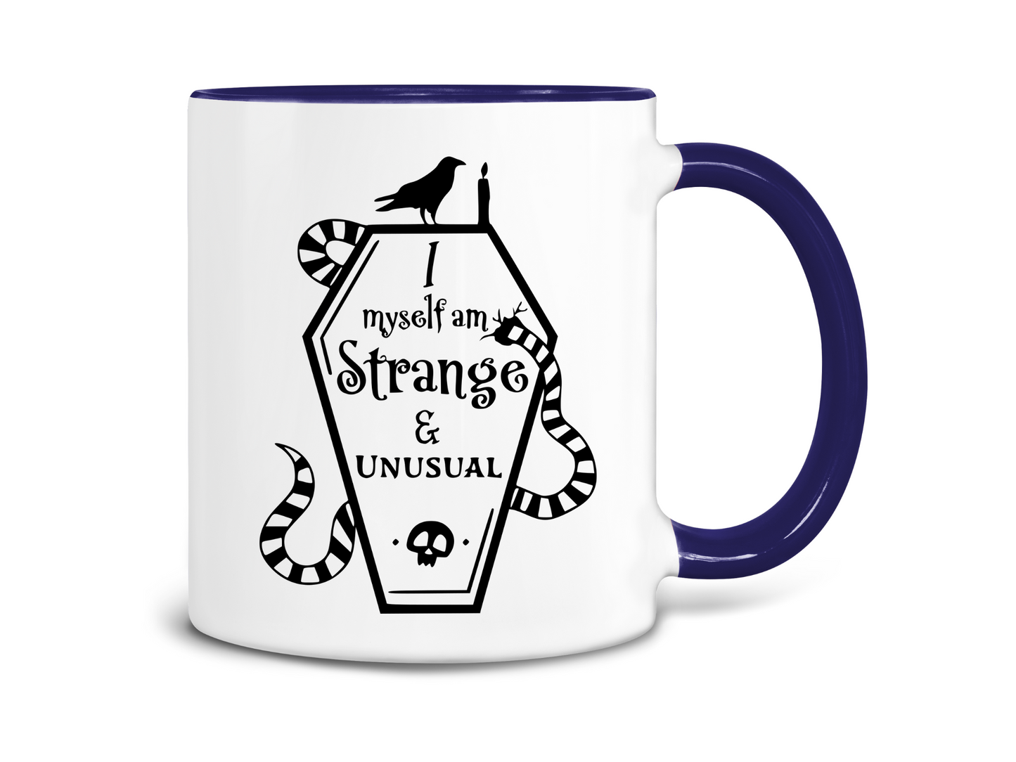 I Myself am Strange & Unusual Coffin Coffee Mug