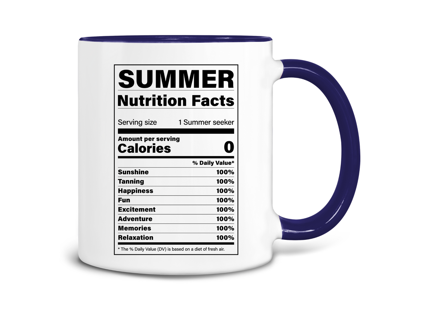 Summer Nutrition Facts Coffee Mug