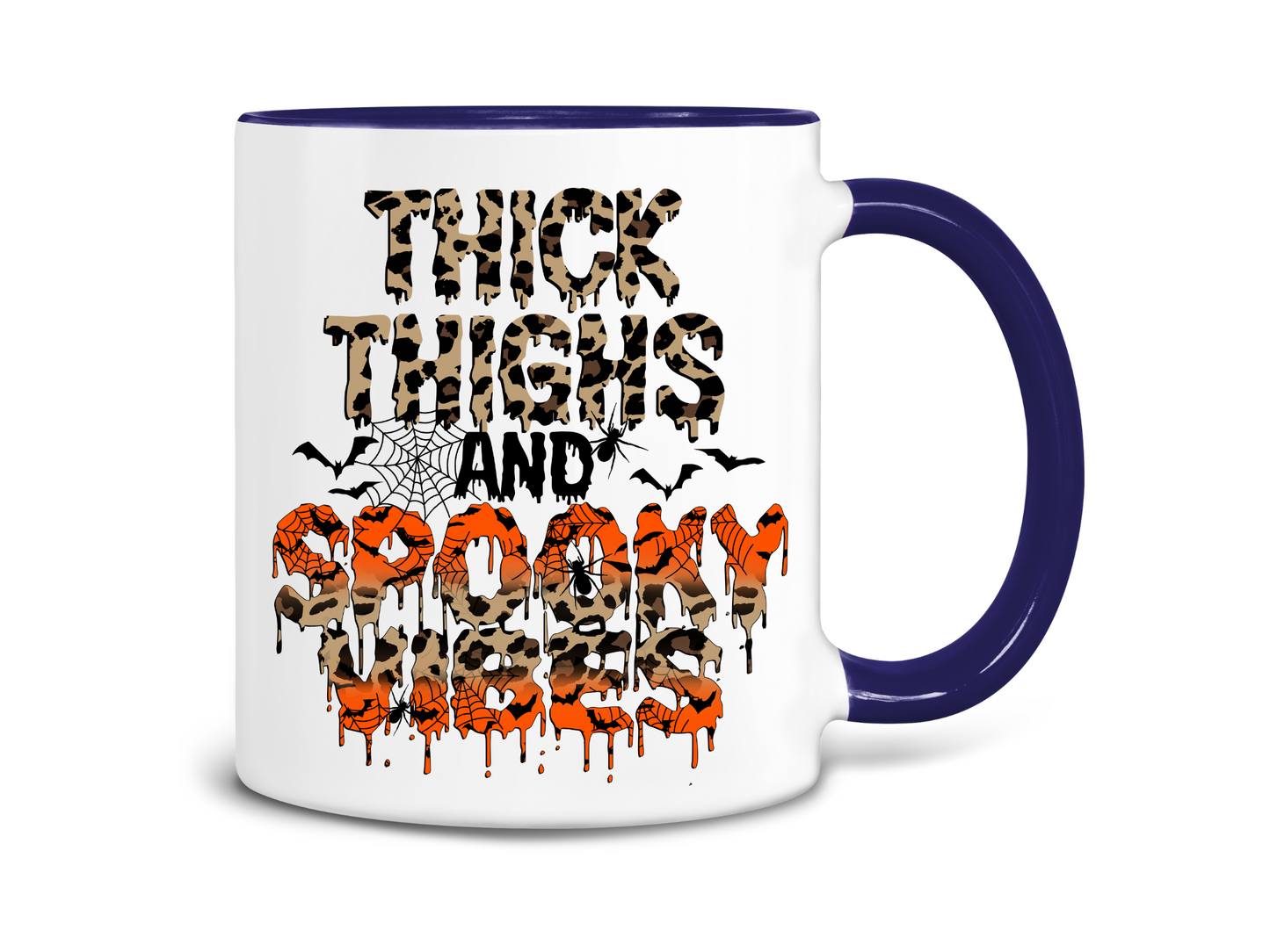 Thick Thighs and Spooky Vibes Coffee Mug