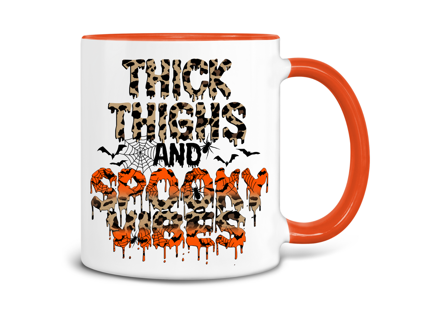 Thick Thighs and Spooky Vibes Coffee Mug