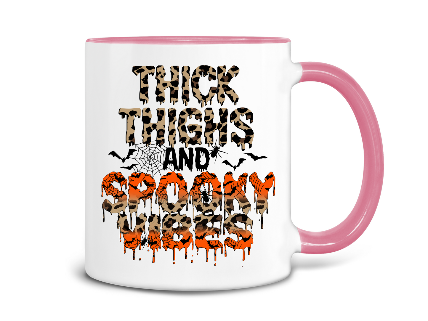 Thick Thighs and Spooky Vibes Coffee Mug