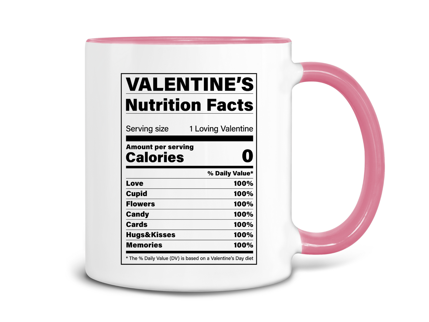 Valentine's Nutrition Facts Coffee Mug