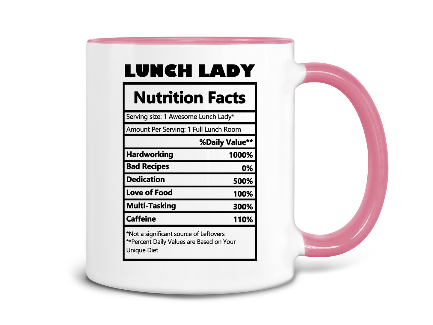 Lunch Lady Nutrition Facts Coffee Mug