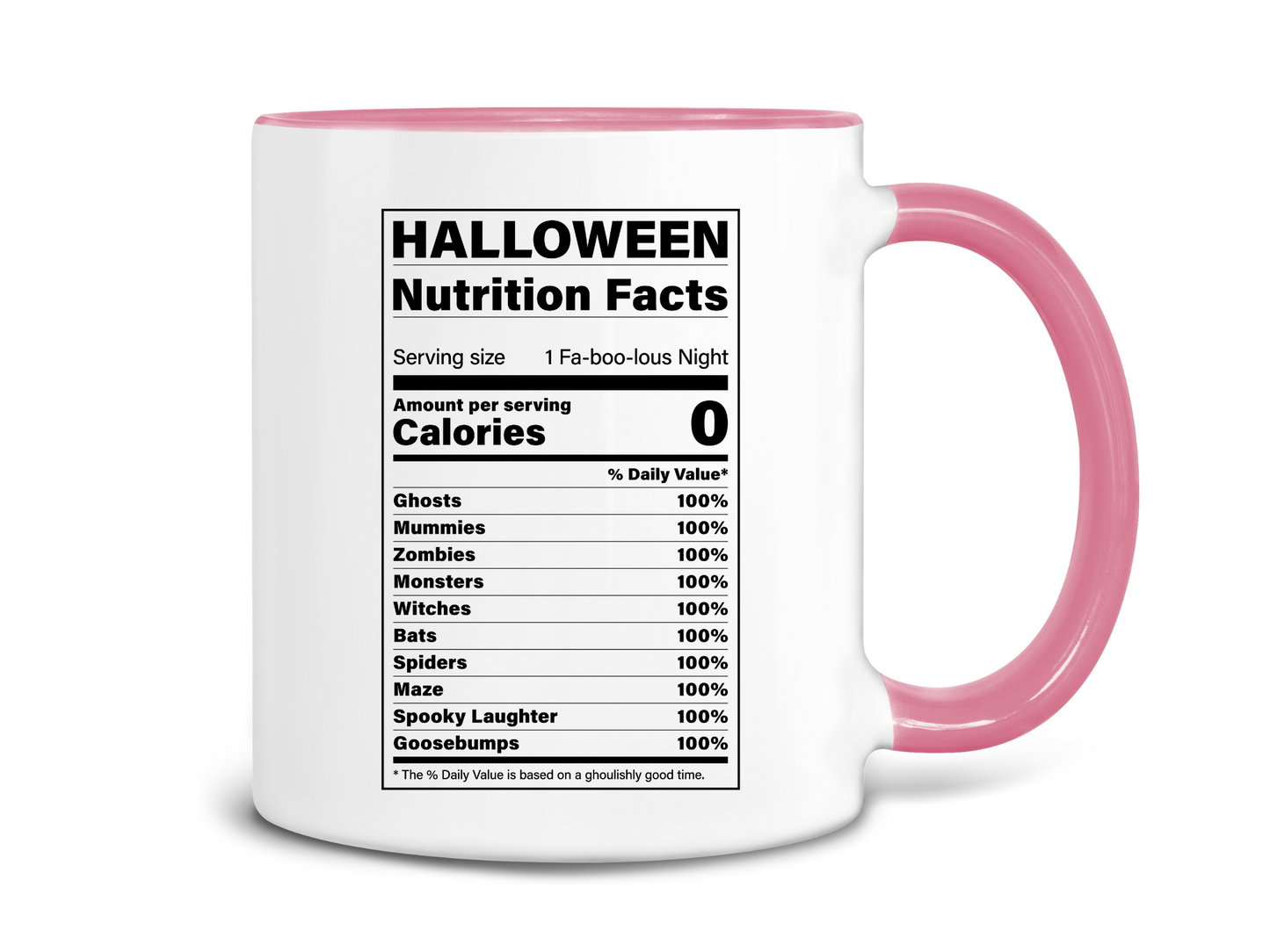 Halloween Nutrition Facts Coffee Mug