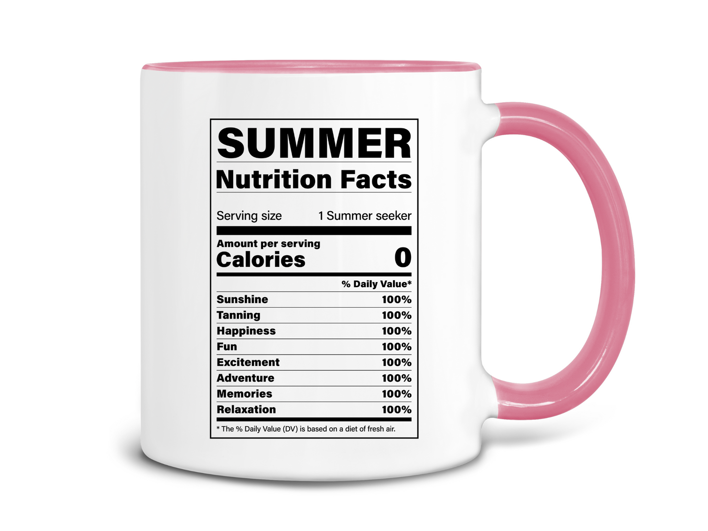 Summer Nutrition Facts Coffee Mug