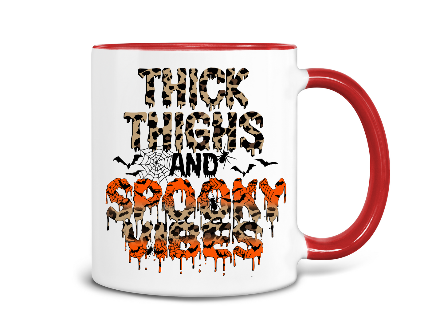 Thick Thighs and Spooky Vibes Coffee Mug