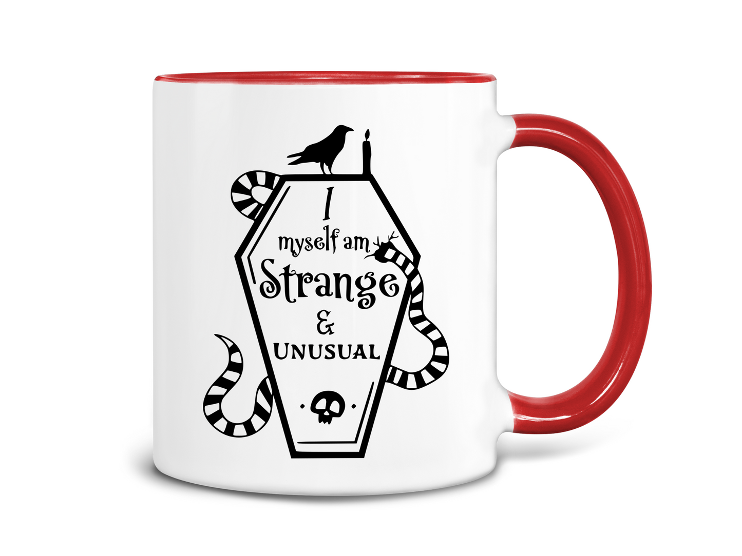 I Myself am Strange & Unusual Coffin Coffee Mug