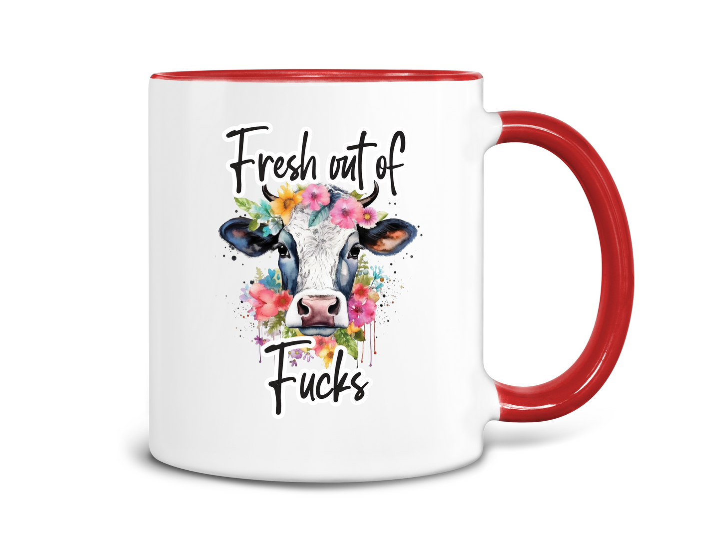 Fresh Outta Fucks Cow Coffee Mug